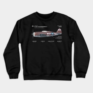 ww2 fighter plane Republic p-47 thunderbolt Crewneck Sweatshirt